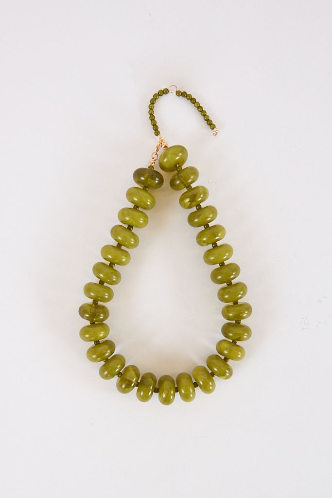 Bailey Beaded Necklace in Chartreuse