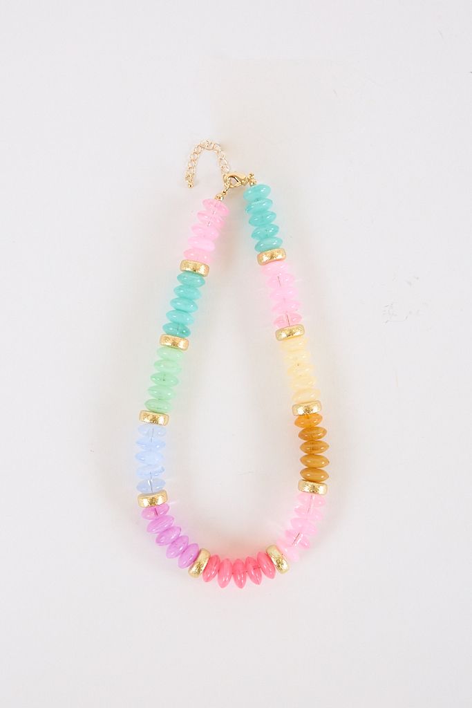 Calloway Beaded Necklace Rainbow