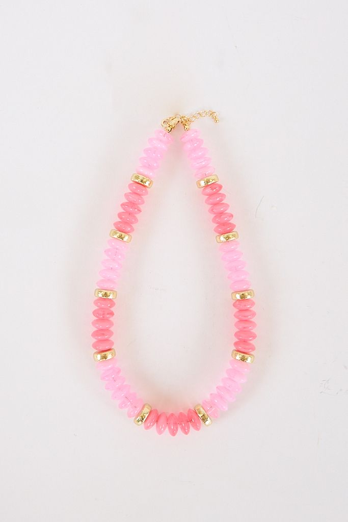 Calloway Beaded Necklace Pink