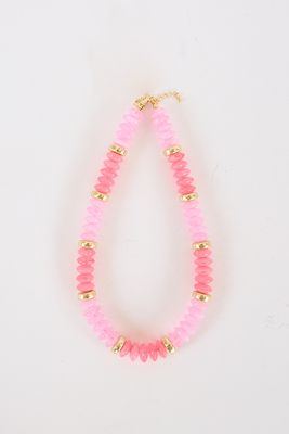 Calloway Beaded Necklace Pink
