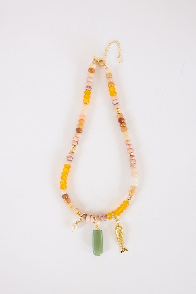 Elikai Beaded Charm Necklace