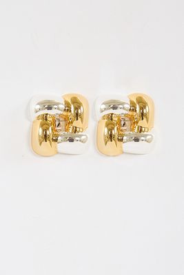 Medium Woven Square Earring