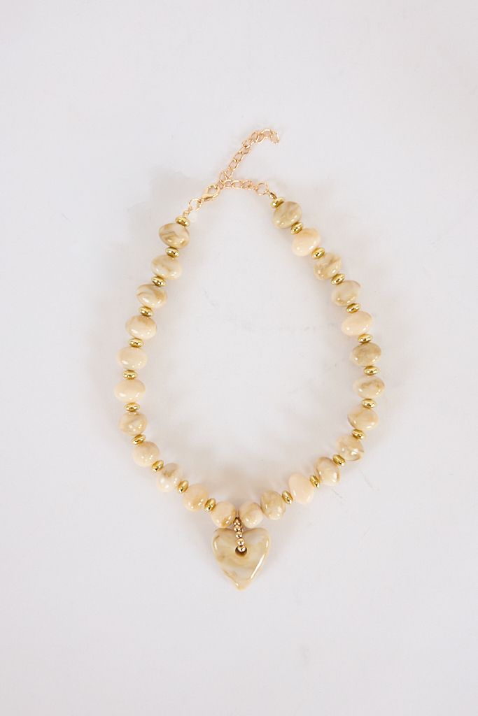 Athens Cream Beaded Necklace