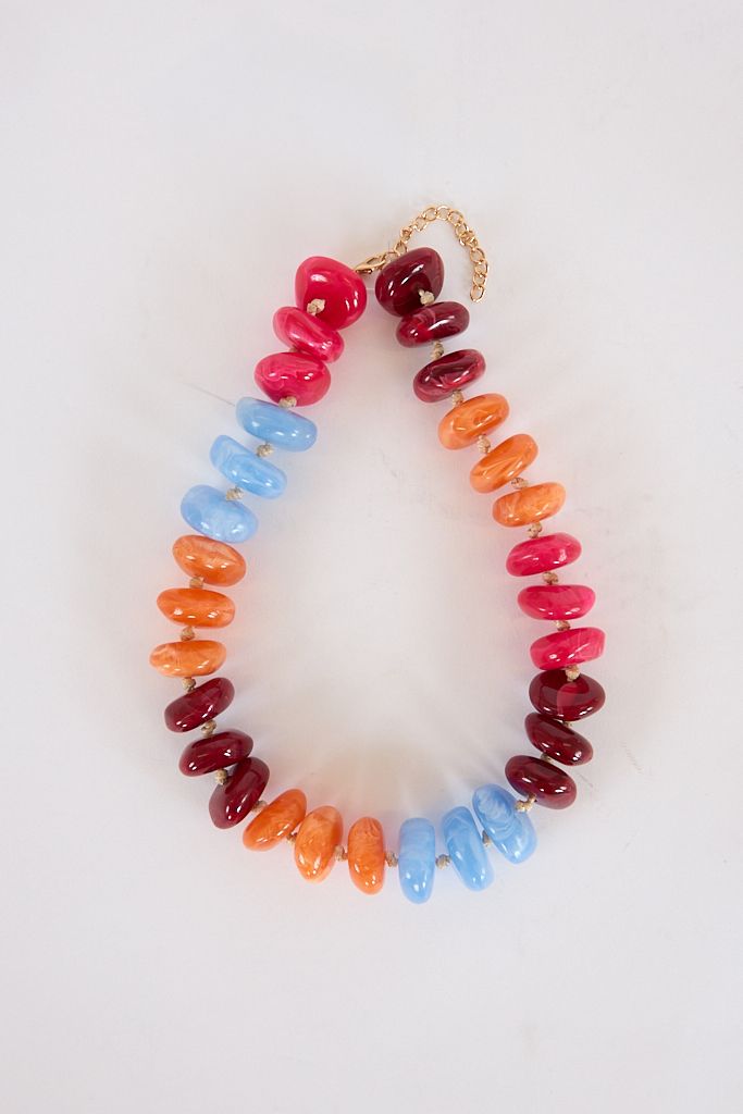 Delray Beaded Necklace Warm Mix