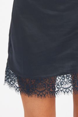 Ryann Lace Hem Dress Navy