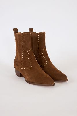 Thomas Stud Cocoa Suede