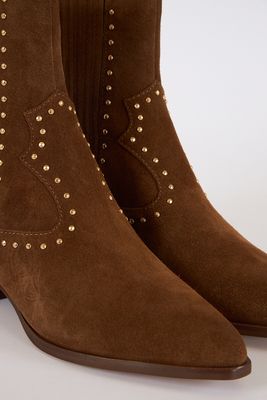 Thomas Stud Cocoa Suede
