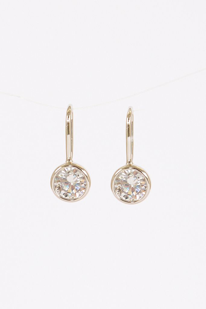 Lyla Bezel Earring Silver