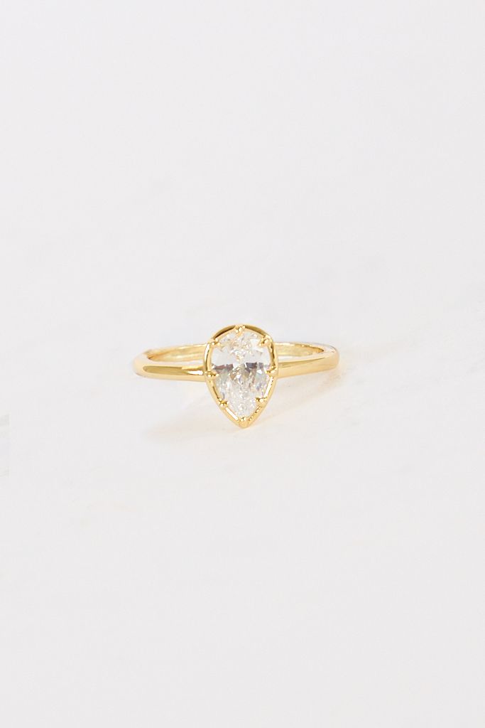 Pearl Cut Bezel Ring