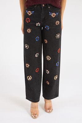 Embroidery Jewel Denim Pants, Farm Rio