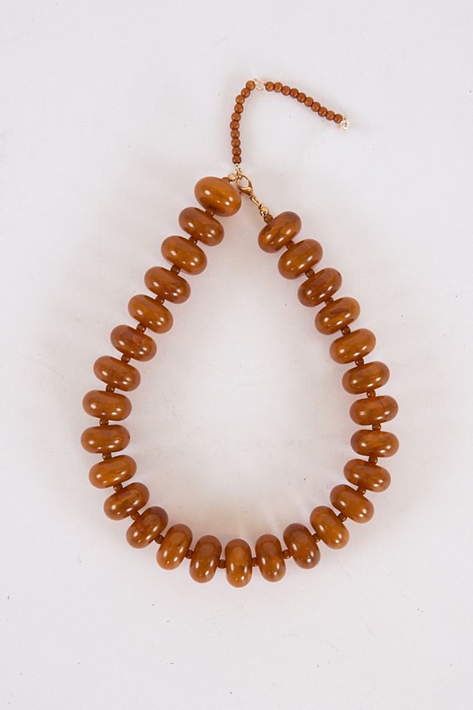 Bailey Beaded Necklace in Tortoise