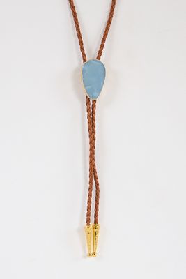 Gemstone Bolo Blue Opal