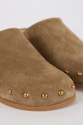 Joney Stud Taupe Suede