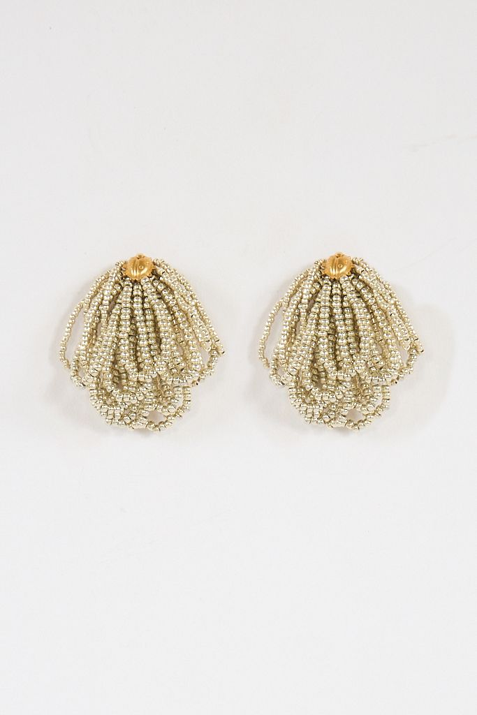 Dot Short Fringe Earring