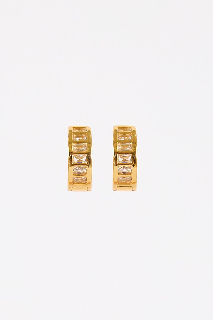 18K Baguette Huggies