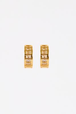 18K Baguette Huggies