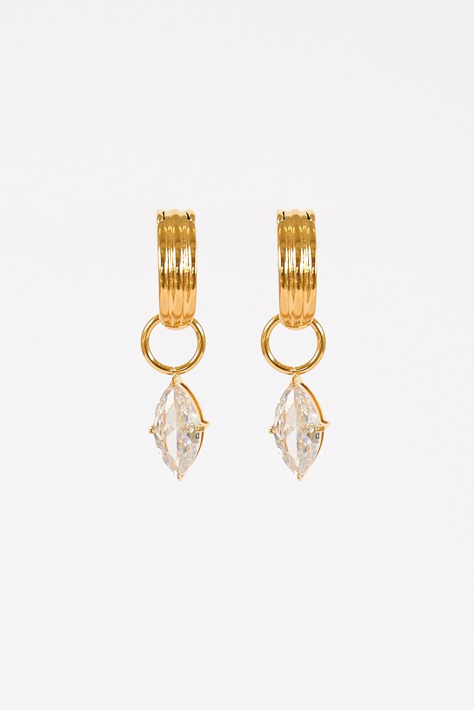 Marquis Drop Hoops