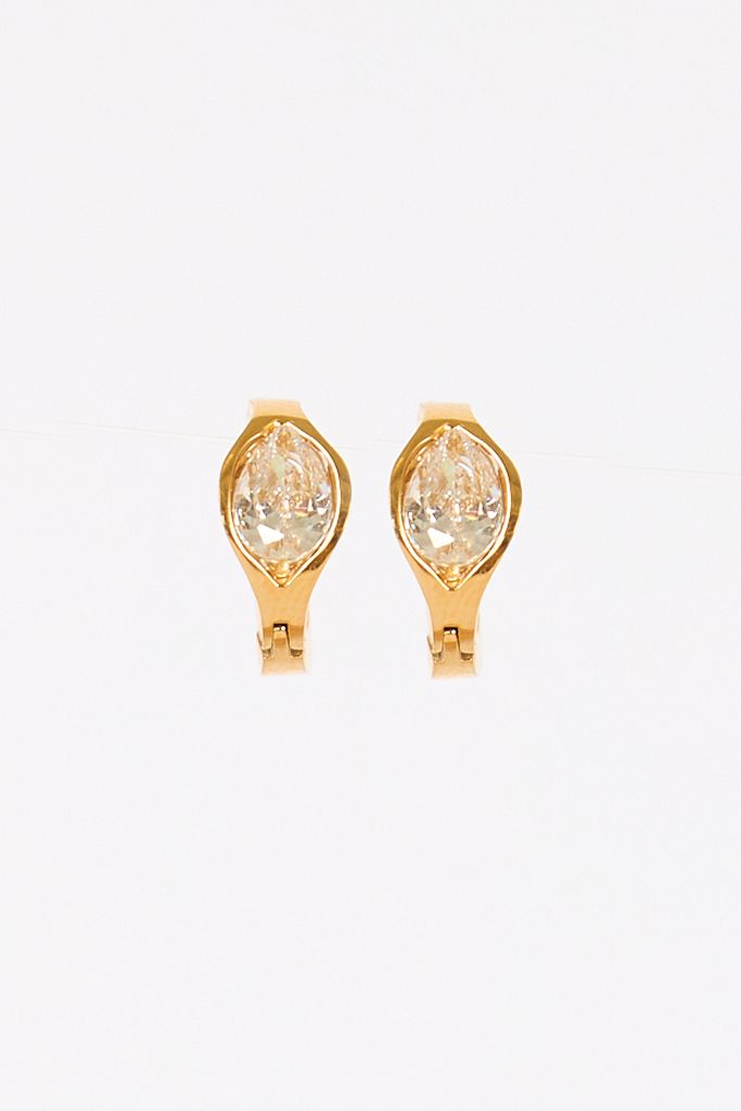 Drop Crystal Hoops