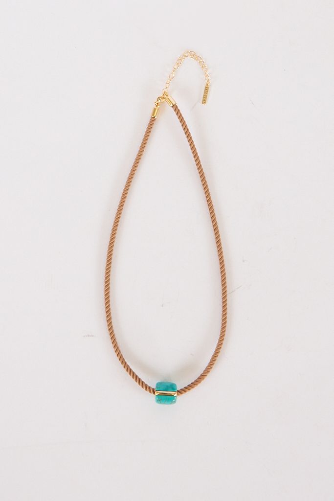 Celine Turquoise Cord Necklace