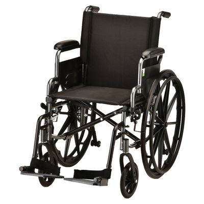 NOVA® Hammertone Wheelchair - 18" Lightweight With Flip Back Detachable Arms &amp; Swing Away Footrest (7160L, 7180L, 7200L)