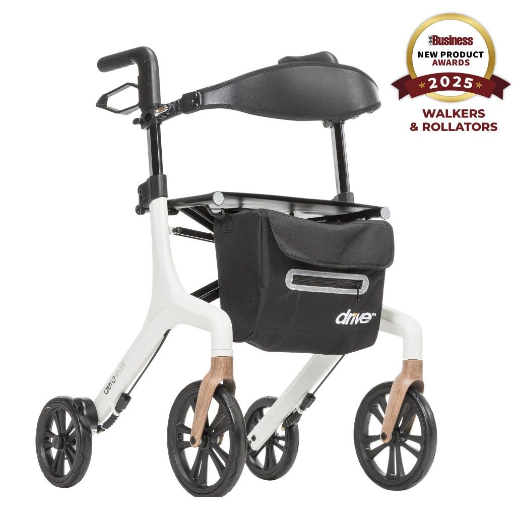 Drive® Aerowalk Rollator, Tall (10277), Color: White (10277WT)