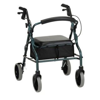 NOVA® ZOOM Rolling Walker, Color: Blue, Seat Height: 18