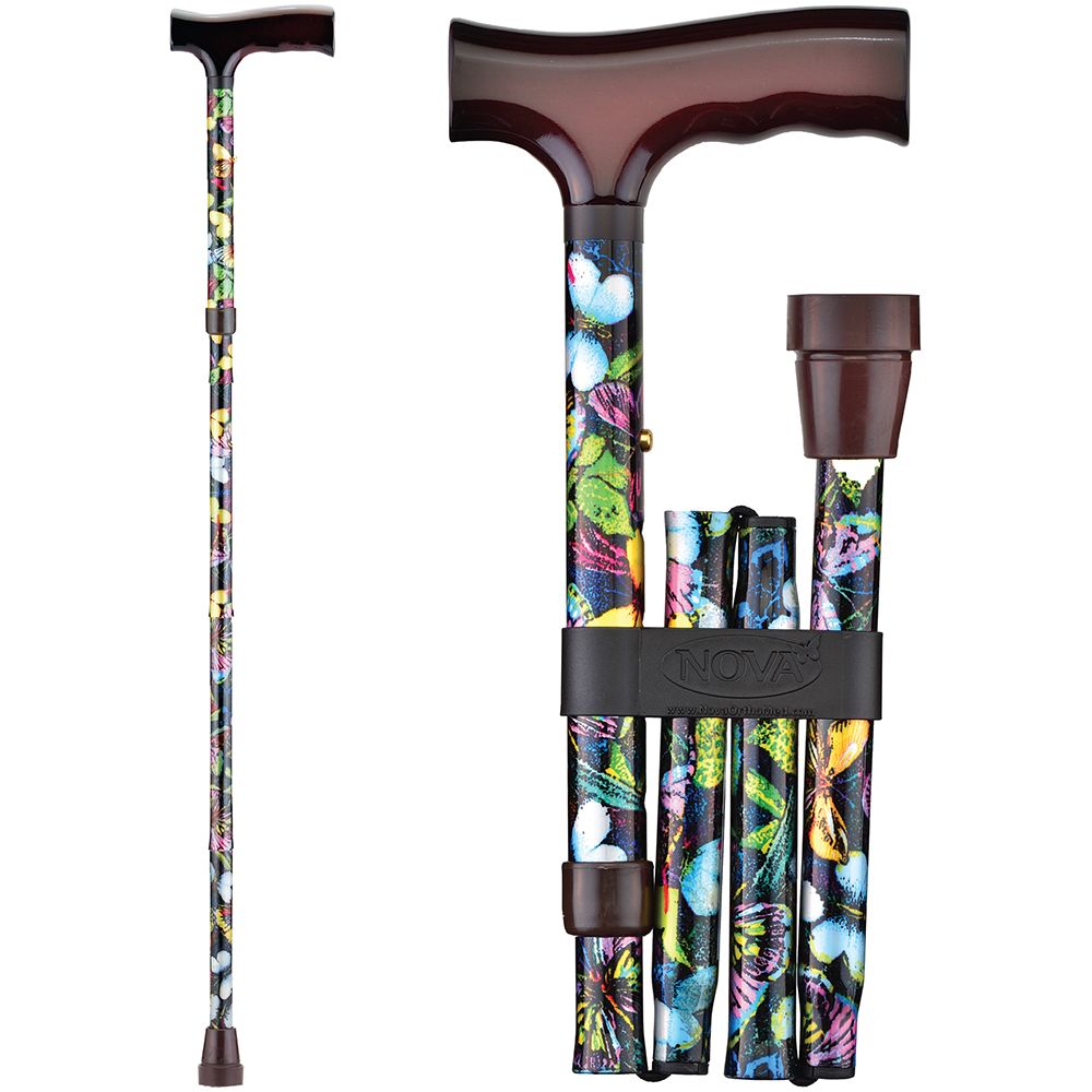 Mob-C: Nova (3022) Folding Cane, Butterfly