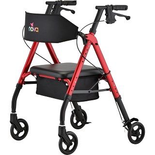 NOVA® STAR 6 WB Rollator (4256), Color: Red (4256RD)