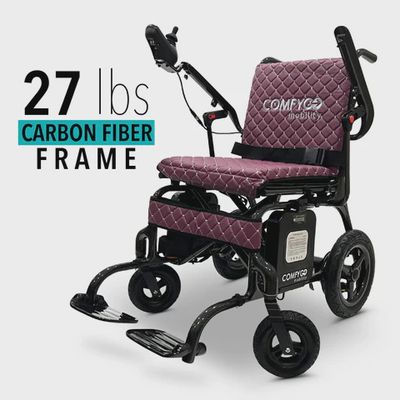 ComfyGO Phoenix Carbon Fiber Electric Wheelchair Lightweight, Long-Range