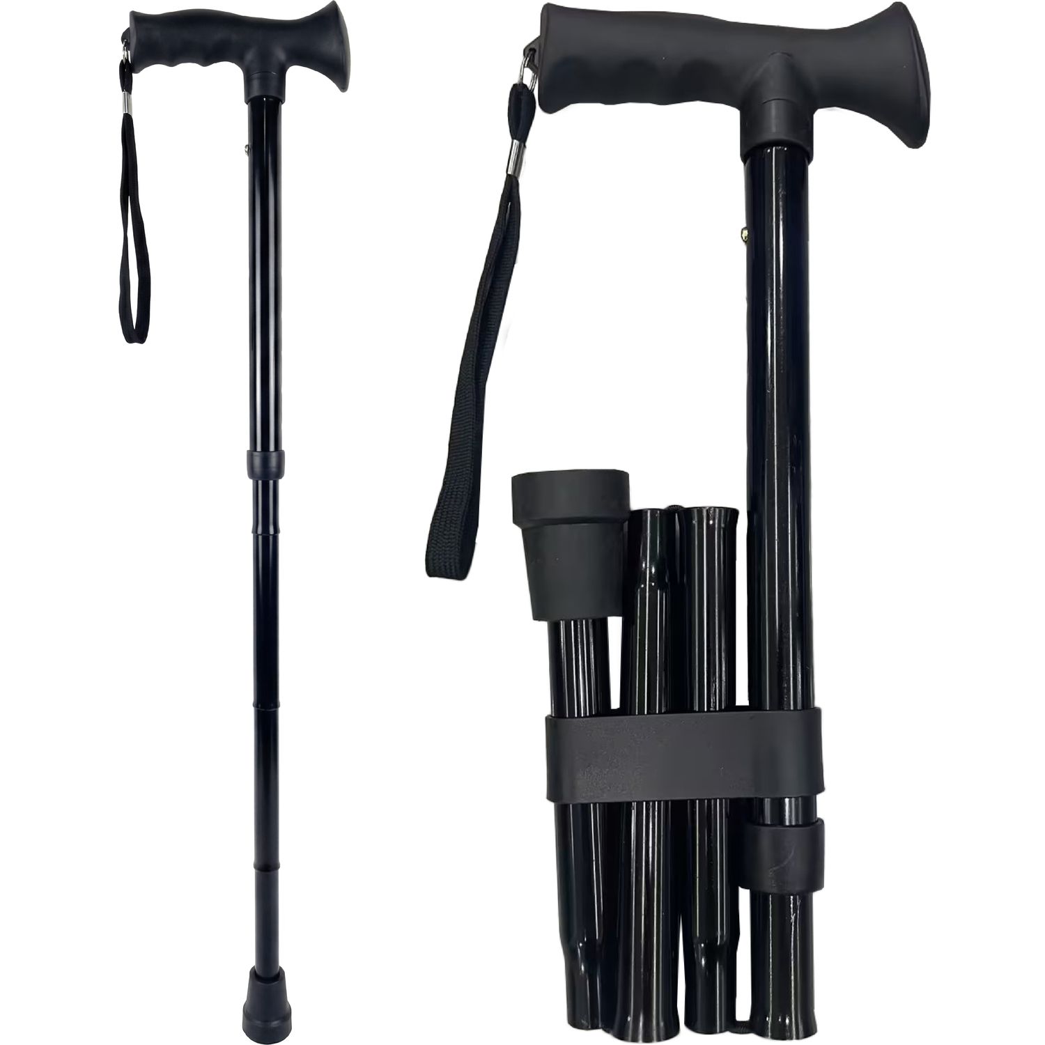 Nova: Folding Cane With Ergonomic Handle (3082), Color: Black