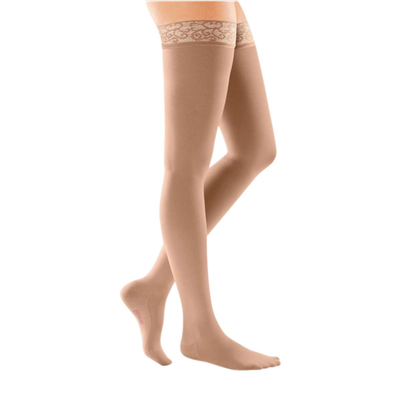 mediven comfort - pair 20-30 mmHg thigh with lace topband petite closed toe, var