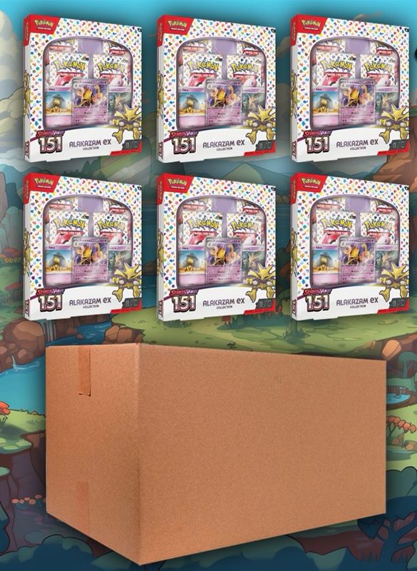 POKEMON SCARLET &amp; VIOLET 151 ALAKAZAM EX 6 BOX CASE