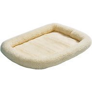 MidWest Quiet Time Fleece Pet Bed and Crate Mat, Natural