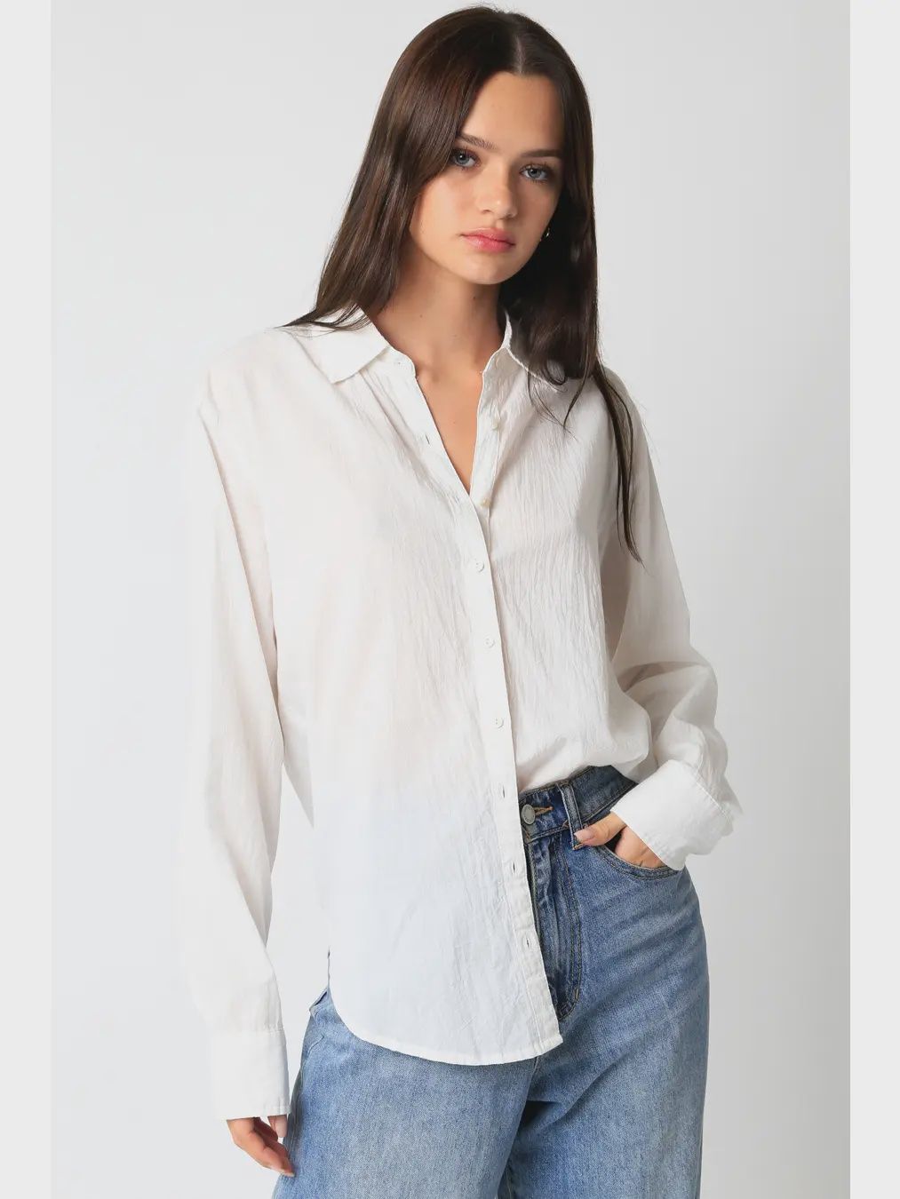 The Everyday  Cotton Button Up -100% Cotton relaxed fit