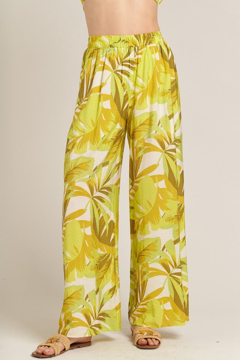Sunlit Palm Wide Leg Pants