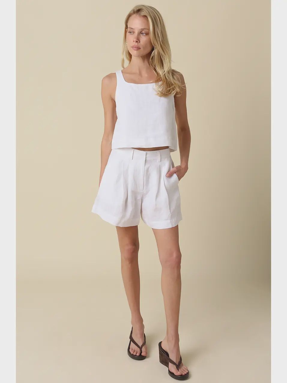 Lina Linen Tailor Shorts 100% Linen
