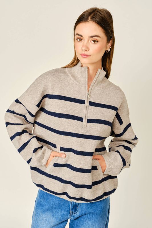 WOOL MIX STRIPED SWEATER