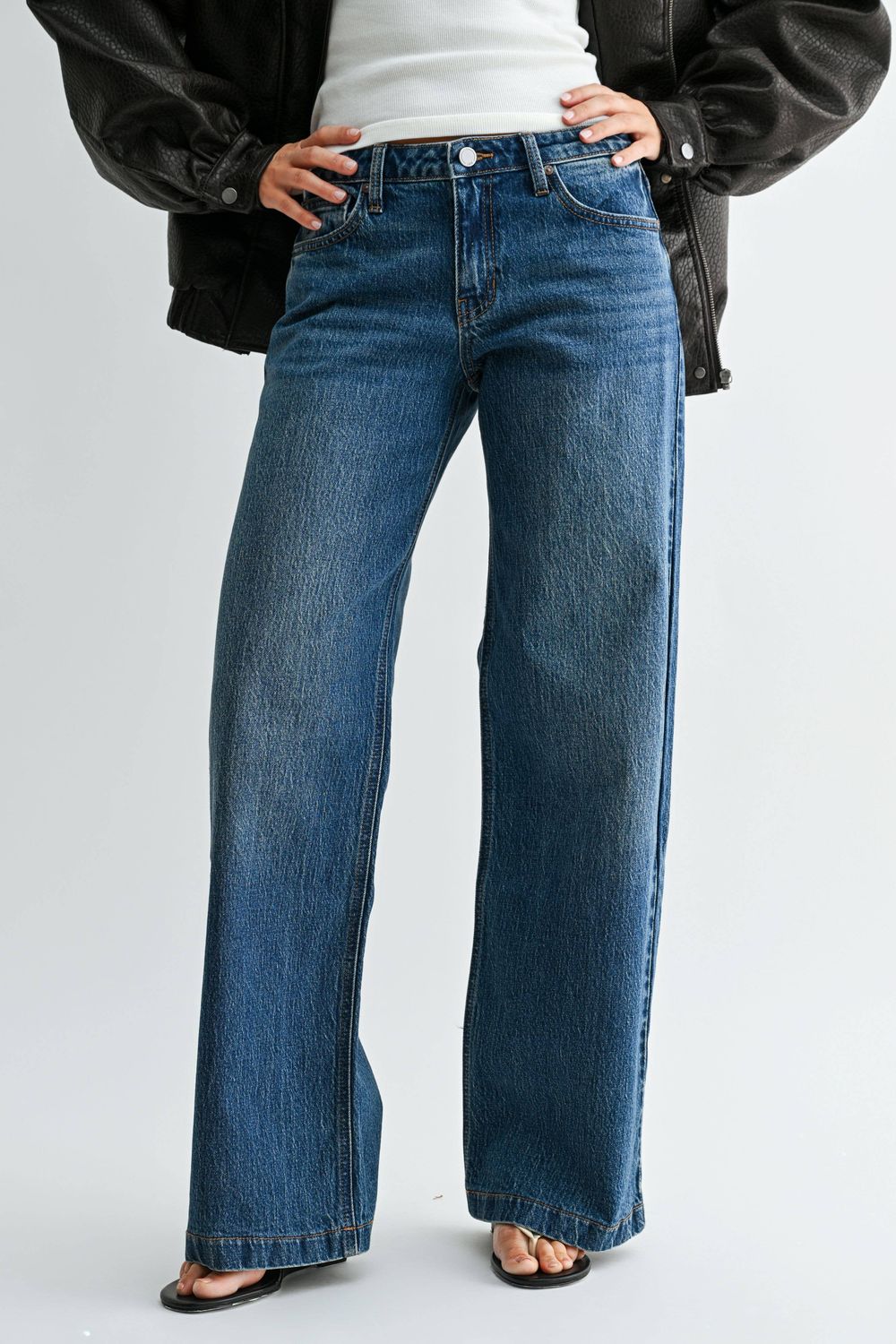 Signature Low Rise Baggy Jean - DARK DENIM - DP880