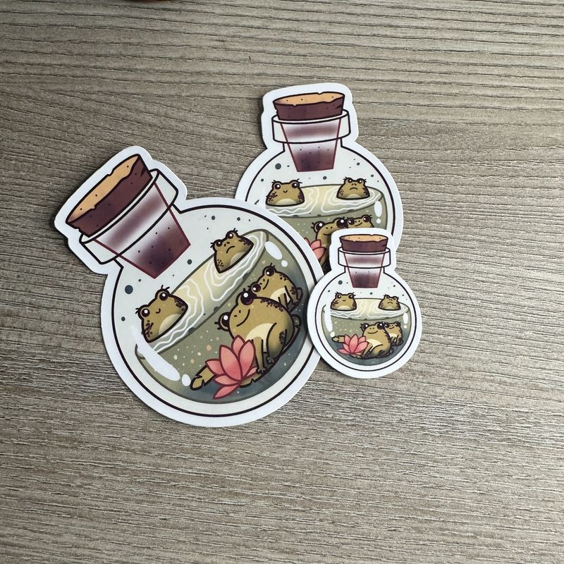 Toads in a Jar Sticker