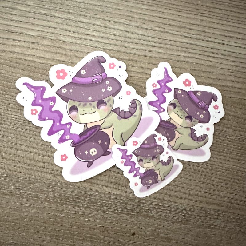 Dino Magier Sticker Laminierung glänzend