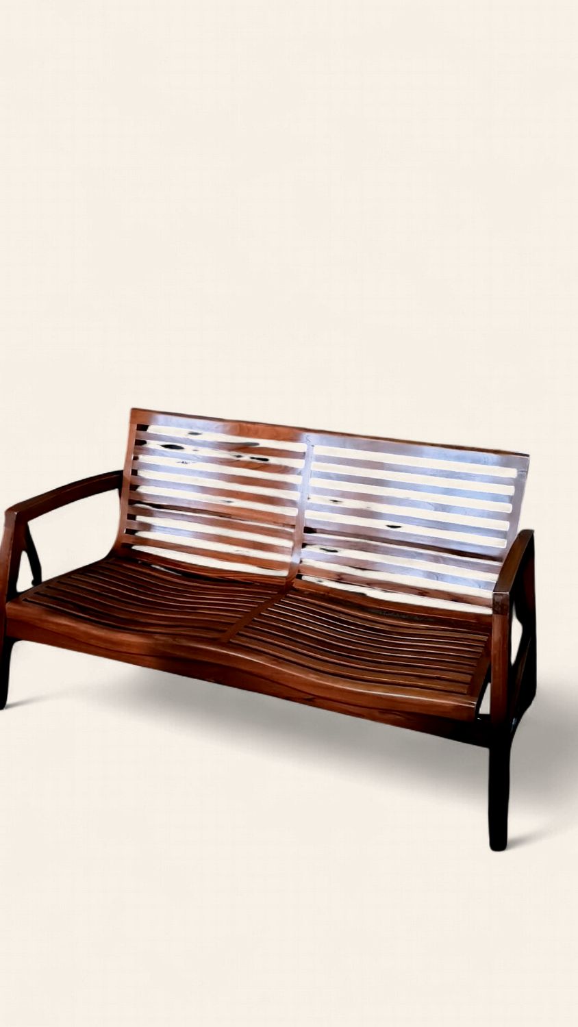 Japanese style teak bench