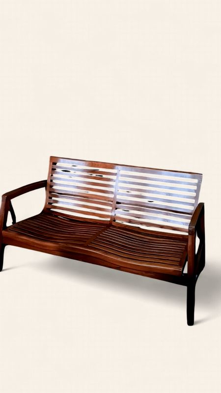 Japanese style teak bench