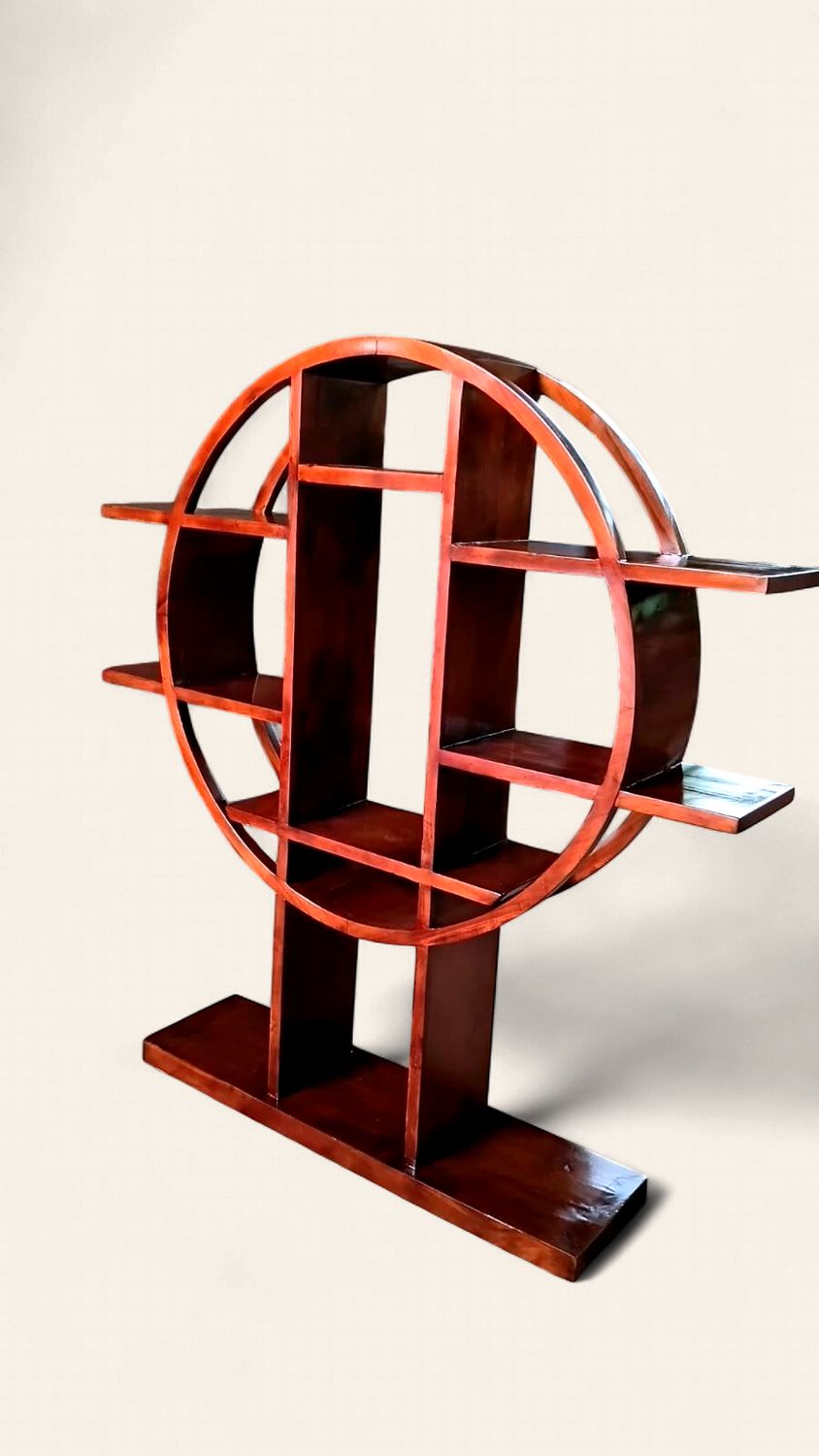 Circular Japanese style shelving unit