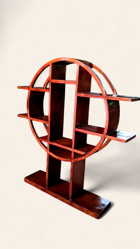 Circular Japanese style shelving unit