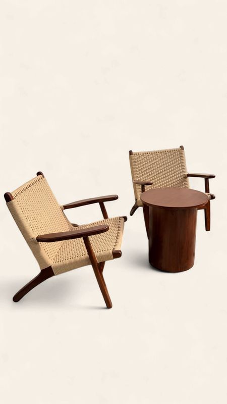 Teak and Rattan 3-piece