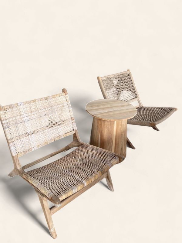 Teak/Rattan Seating Group