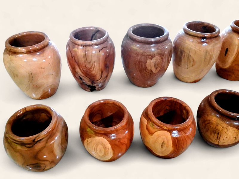 Teak Root Vases Small