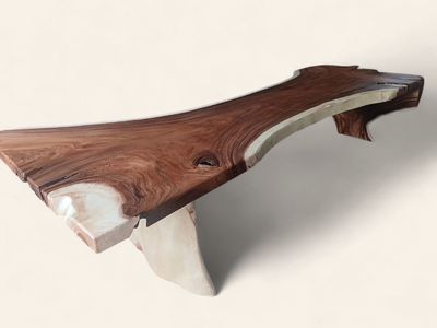 Grand Live-Edge Suar Wood Conference Table