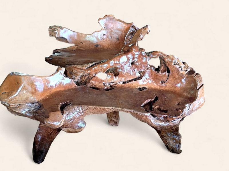 XL Teak Root Bench