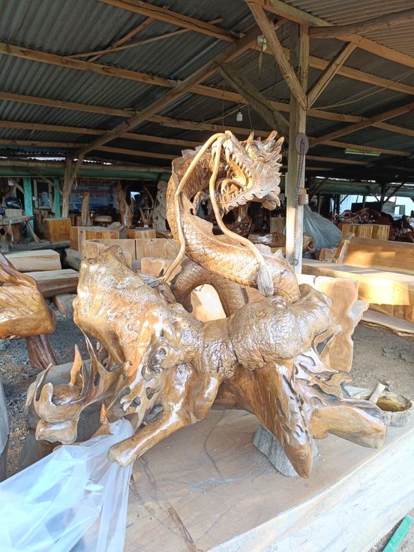 Hand carved Dragon Sculpture